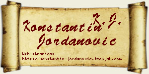 Konstantin Jordanović vizit kartica